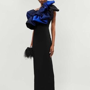 SOLACE LONDON Cairns Ruffled One-Shoulder Gown